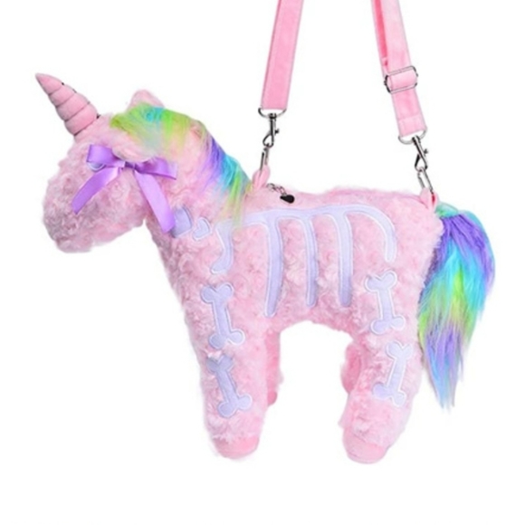 🐰UNISKELTON 🐰Plush Purse (Pink & White) - Picture 9 of 14